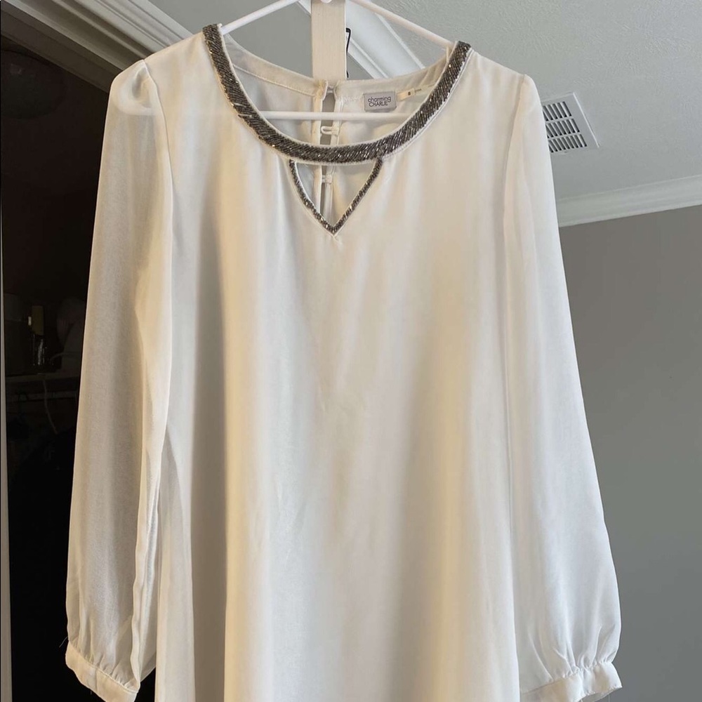 White Godess Charming Charlie’s Dress